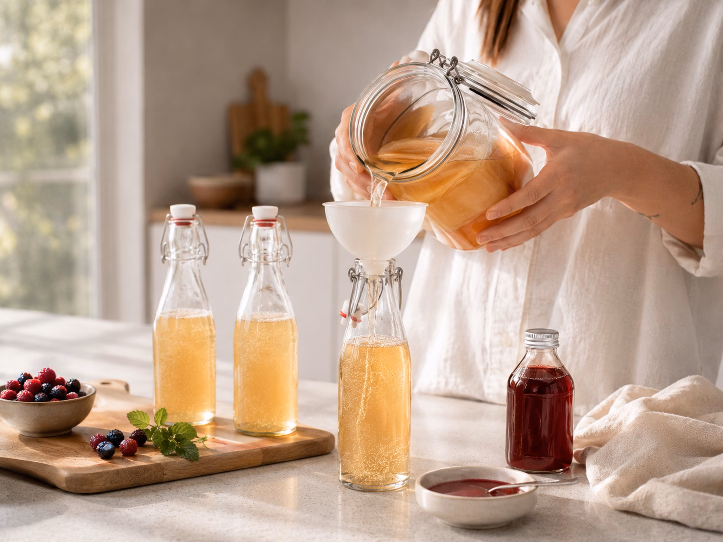 Druhá fermentácia kombuchy vo fľaši