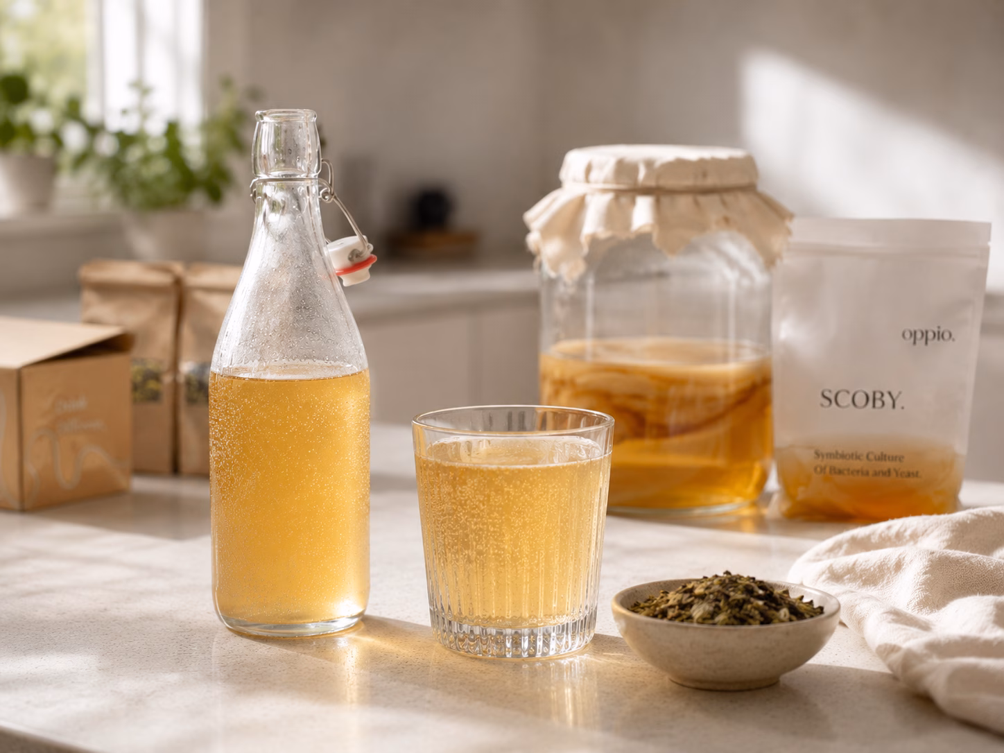 Prvá fermentácia kombuchy so SCOBY