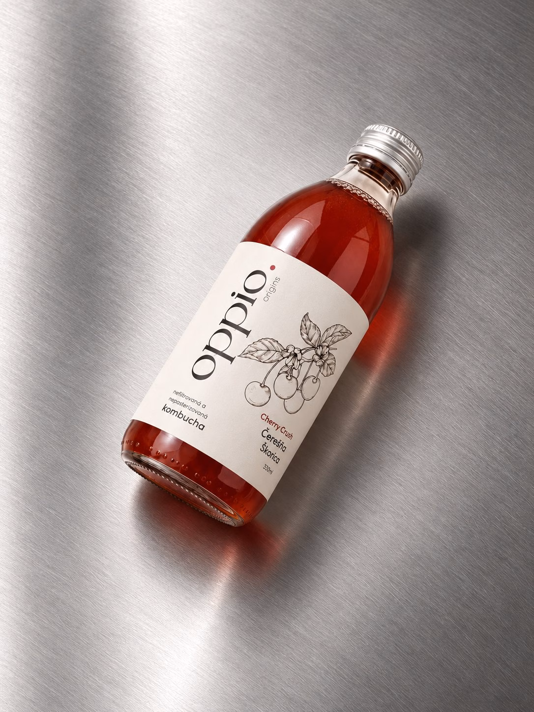 Kombucha oppio. Třešeň skořice 330 ml